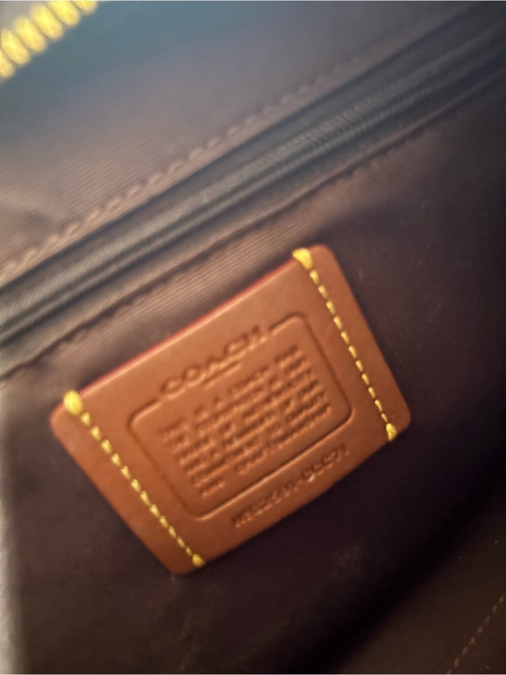 COACH Dark Brown Croc-Embossed Satchel Maggie Small Tote Bag. - Picture 10 of 13